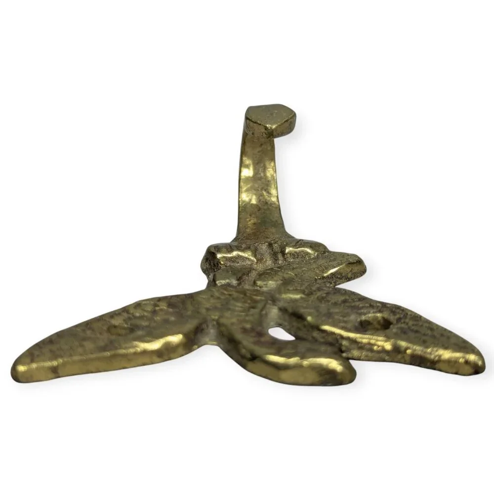 Vintage Brass Mallard Duck Wildlife Wall Mount Coat Hat Hook Hanger 2
